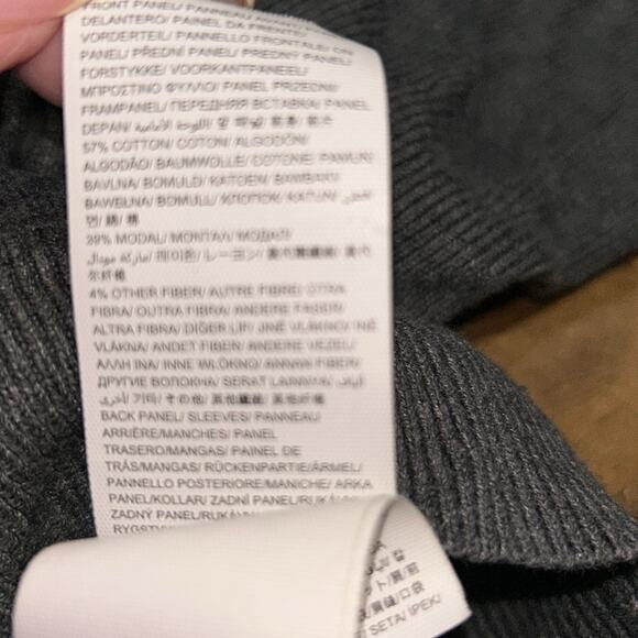 Mens Calvin Klein Jeans Gray and Black Zip Up Sweater Jacket Size Large - Picture 9 of 10